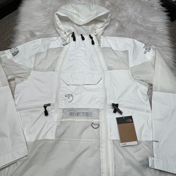 THE NORTH FACE STEEP TECH LIGHT RAIN JACKET WHITE - Picture 2 of 10
